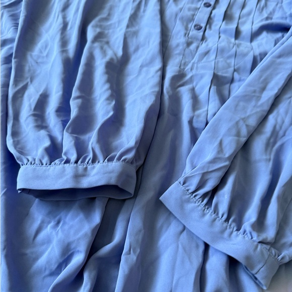 Susan Graver Style Periwinkle Blue Pleated Blouse size 3X - Picture 5 of 7